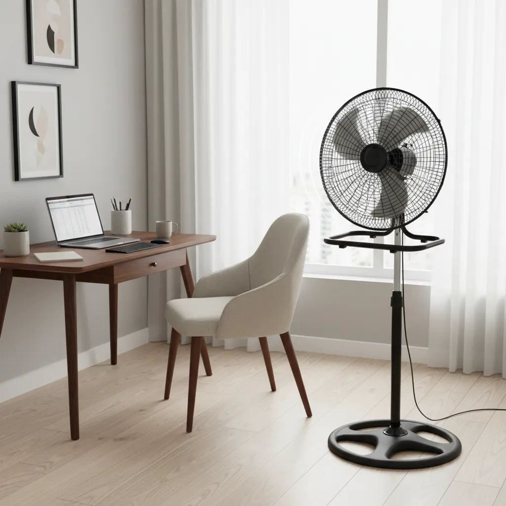 Ventilador American 3 en 1, 18 Pulgadas, 3 Aspas, Rejilla de Plástico, 3 Velocidades, Negro - Mod. 7818