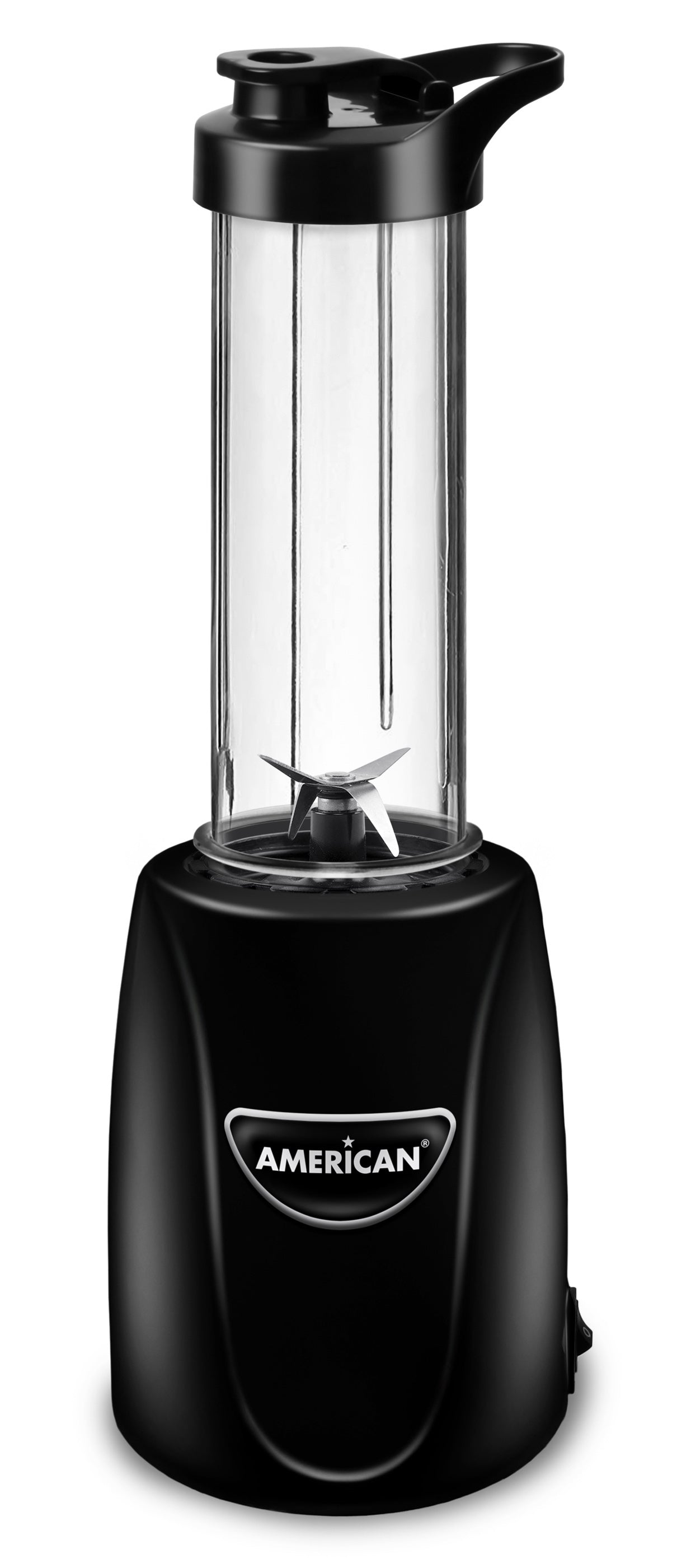 Nutri Procesador American 1 Velocidad, Vaso Sport de Plástico con Tapa, Color Negro - Mod. 4904