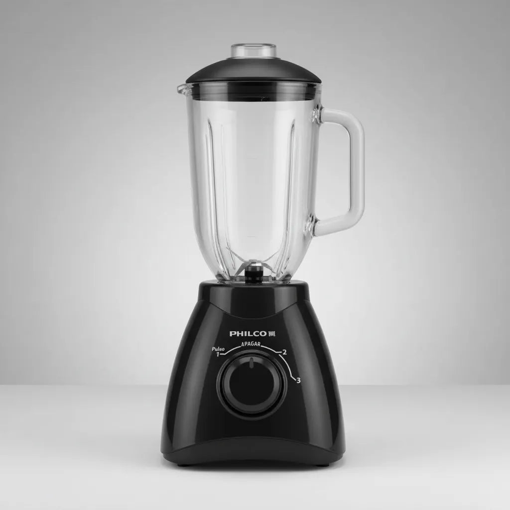 Licuadora Philco 2 Velocidades y 1 Pulso, Vaso de Vidrio, Color Negro - Mod. 1214