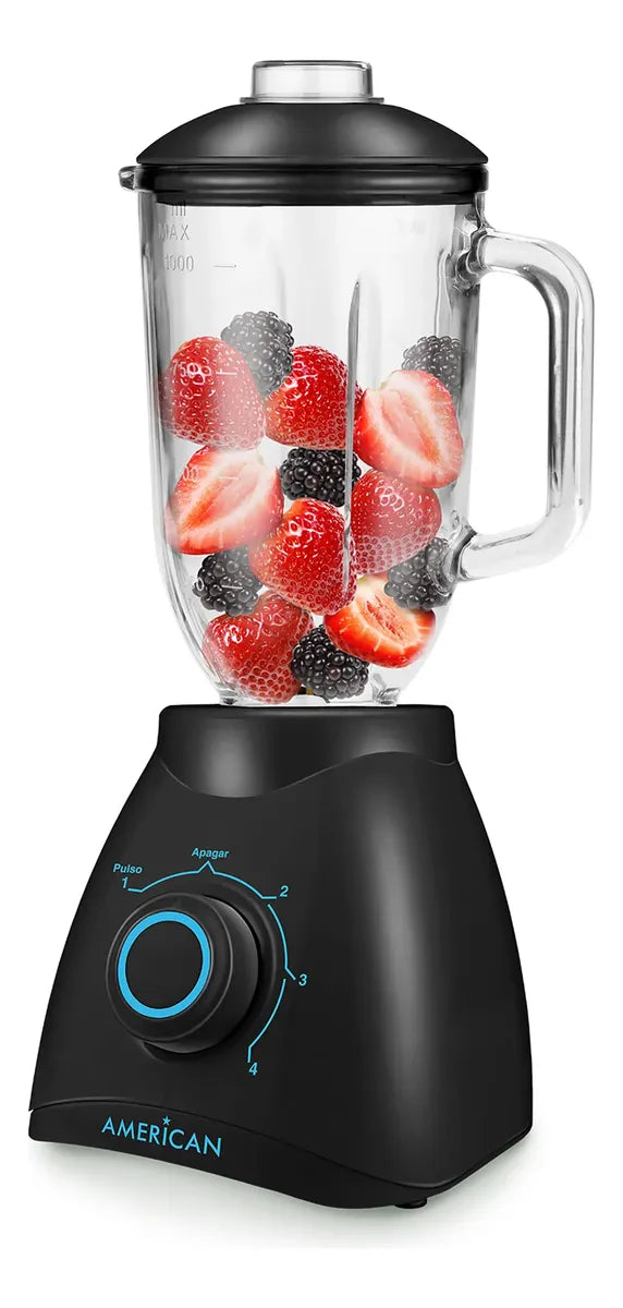 Licuadora Philco 2 Velocidades y 1 Pulso, Vaso de Vidrio, Color Negro - Mod. 1214