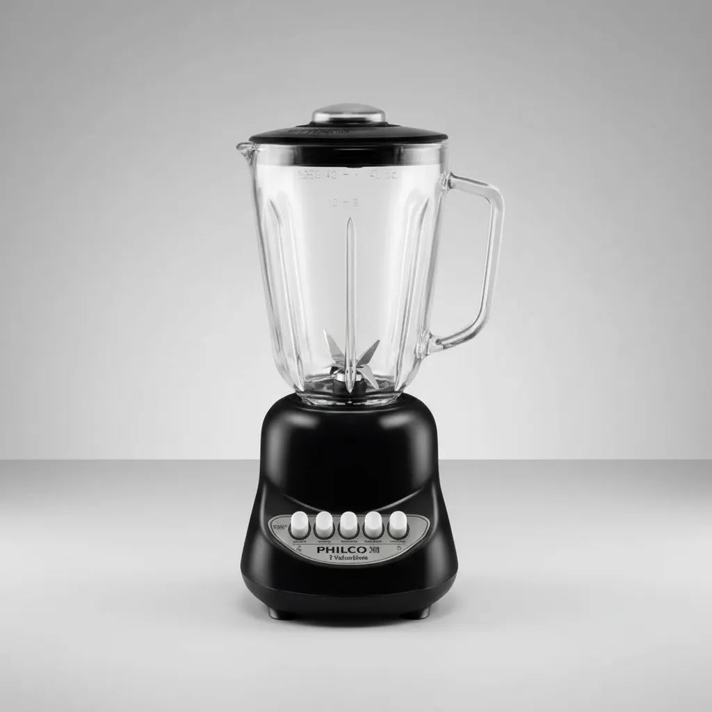 Licuadora Philco 5 Velocidades, Vaso de Vidrio, Color Negro - Mod. 1515