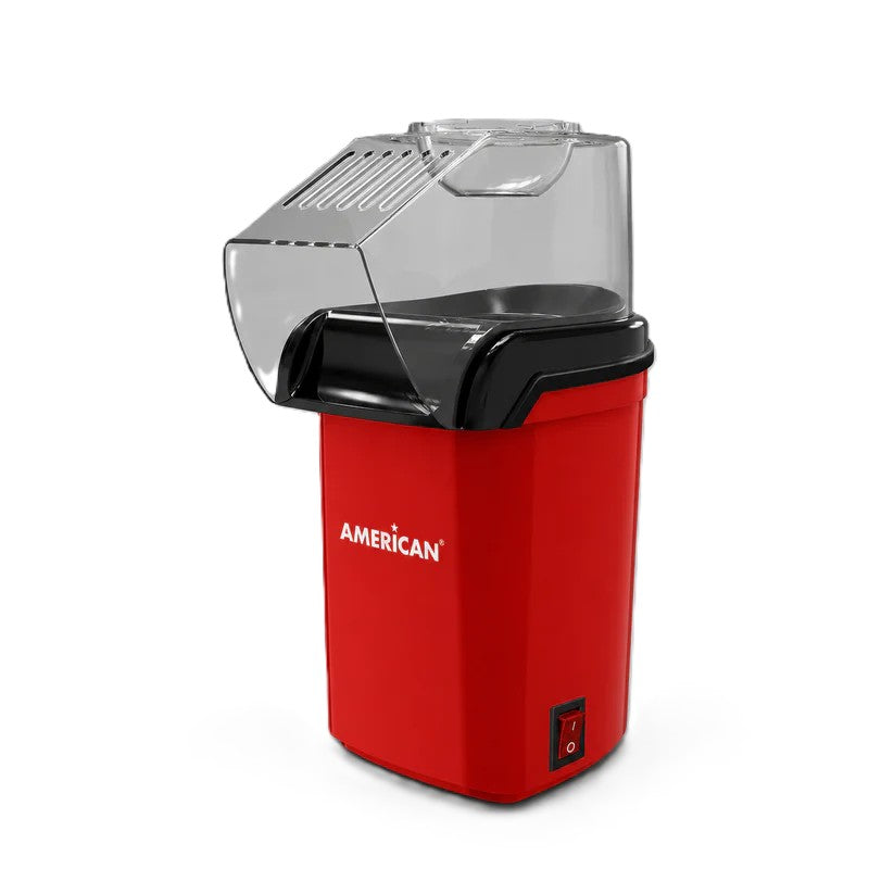 Máquina para Hacer Palomitas American con Tapa Medidora, Libre de Aceite, Color Rojo - Mod. 2606