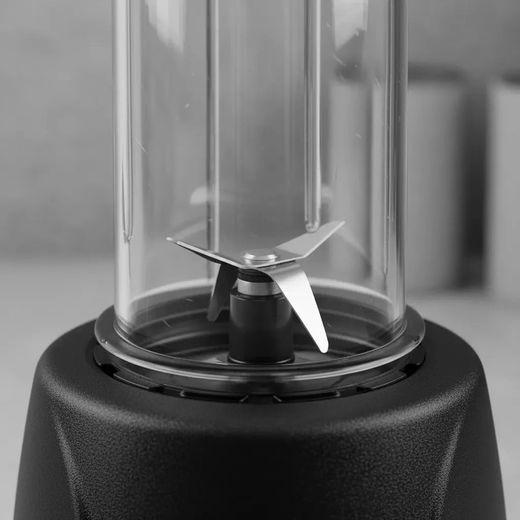 Nutri Procesador American 1 Velocidad, Vaso Sport de Plástico con Tapa, Color Negro - Mod. 4904
