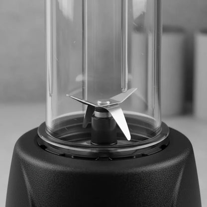 Nutri Procesador American 1 Velocidad, Vaso Sport de Plástico con Tapa, Color Negro - Mod. 4904