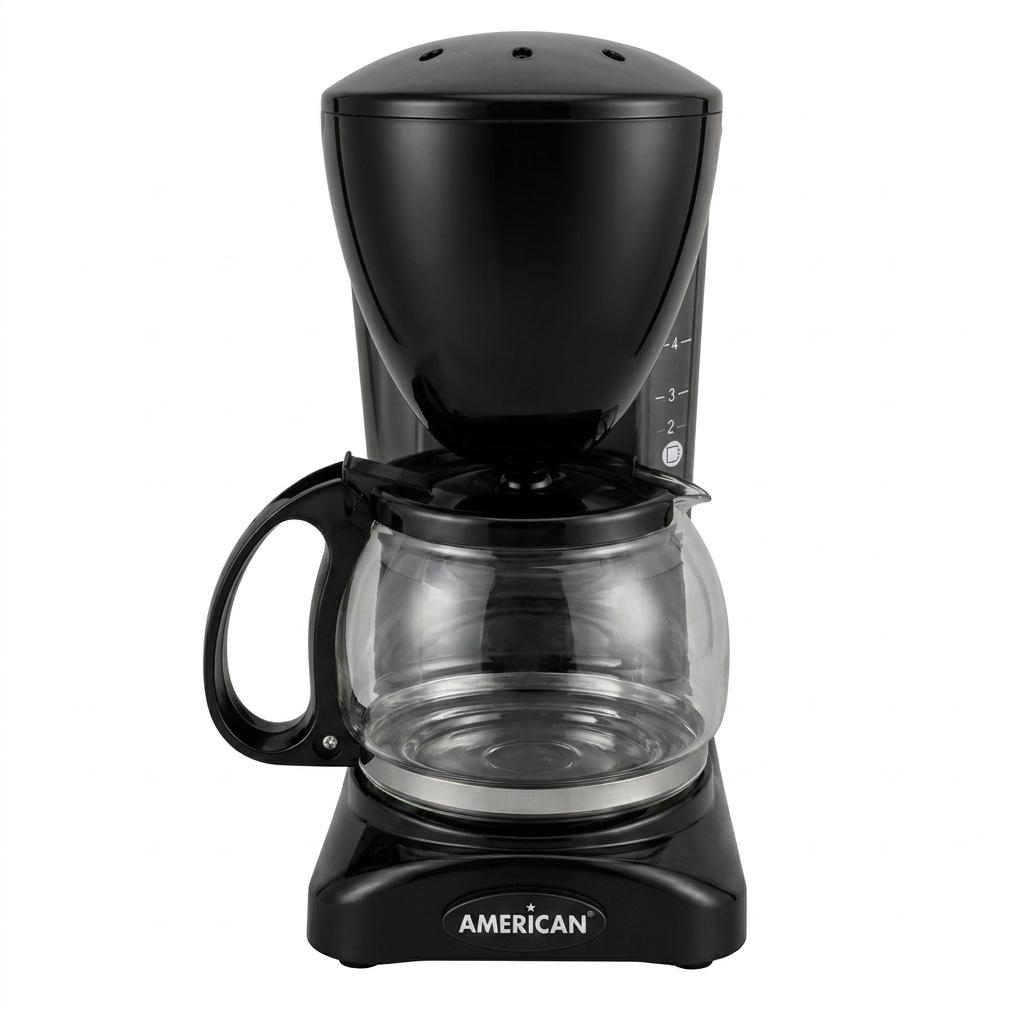 Cafetera American para 6 Tazas, Color Negro - Mod. 6006