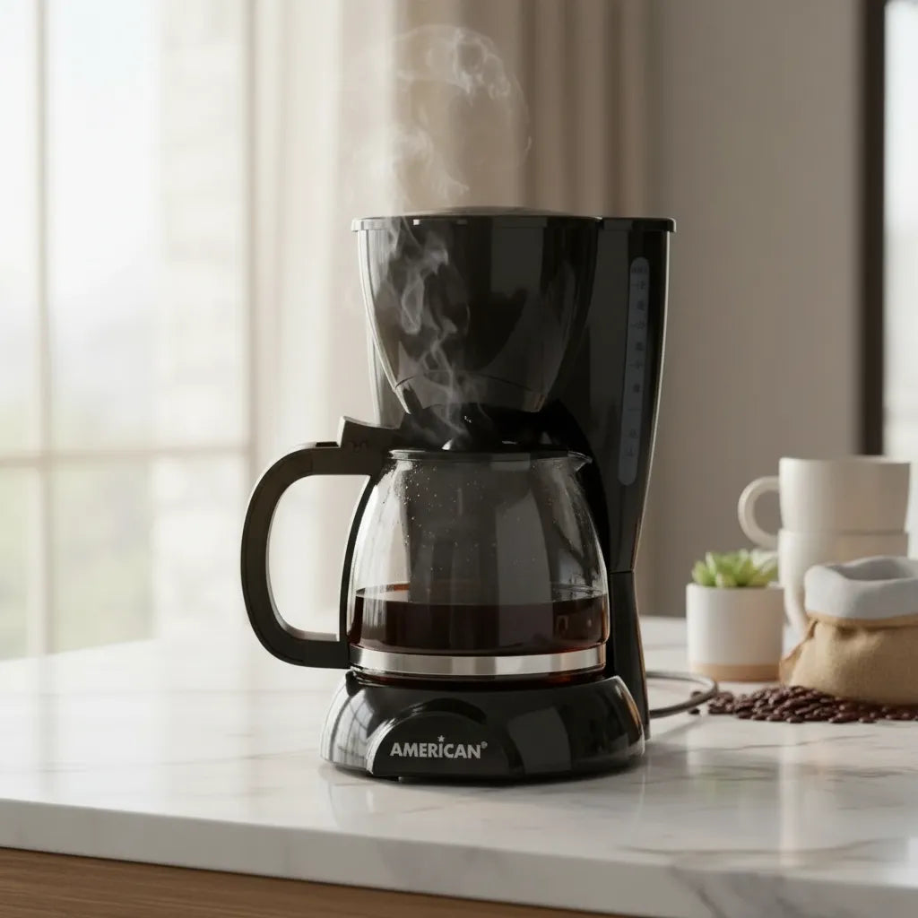 Cafetera American para 12 Tazas, Color Negro - Mod. 6012