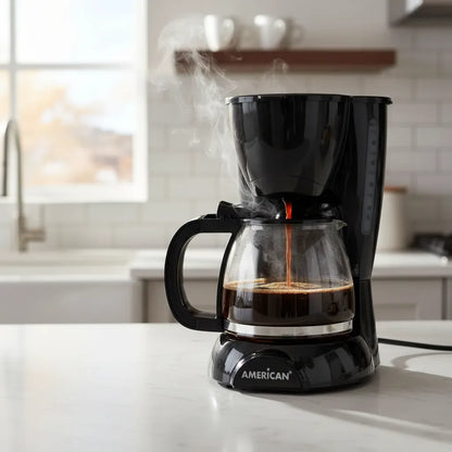 Cafetera American para 12 Tazas, Color Negro - Mod. 6012