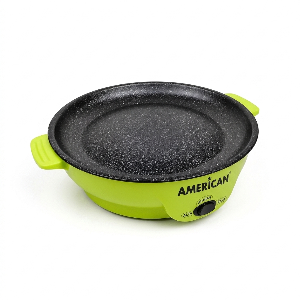 Parrilla Comal Eléctrico American 2 Niveles de Temperatura, Recubrimiento Antiadherente - Mod. 6022