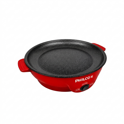 Parrilla Comal Eléctrico Philco 2 Niveles de Temperatura, Recubrimiento Antiadherente - Mod. 6026