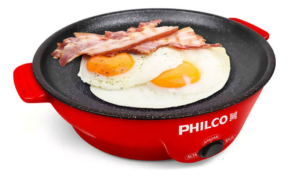 Parrilla Comal Eléctrico Philco 2 Niveles de Temperatura, Recubrimiento Antiadherente - Mod. 6026