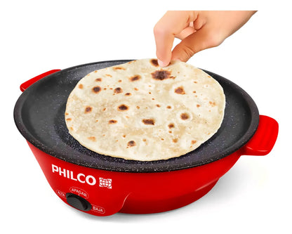 Parrilla Comal Eléctrico Philco 2 Niveles de Temperatura, Recubrimiento Antiadherente - Mod. 6026