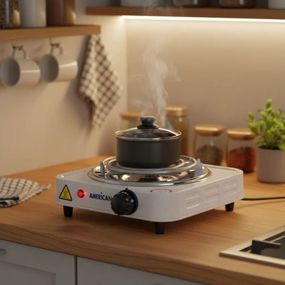 Parrilla Eléctrica de Resistencia American 5 Niveles de Temperatura, Indicador de Luz - Mod. 6185