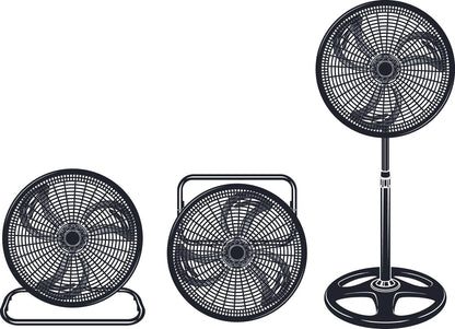 Ventilador de Pedestal The Best One 18 Pulgadas, 3 Aspas, 3 Velocidades - Mod. 7118