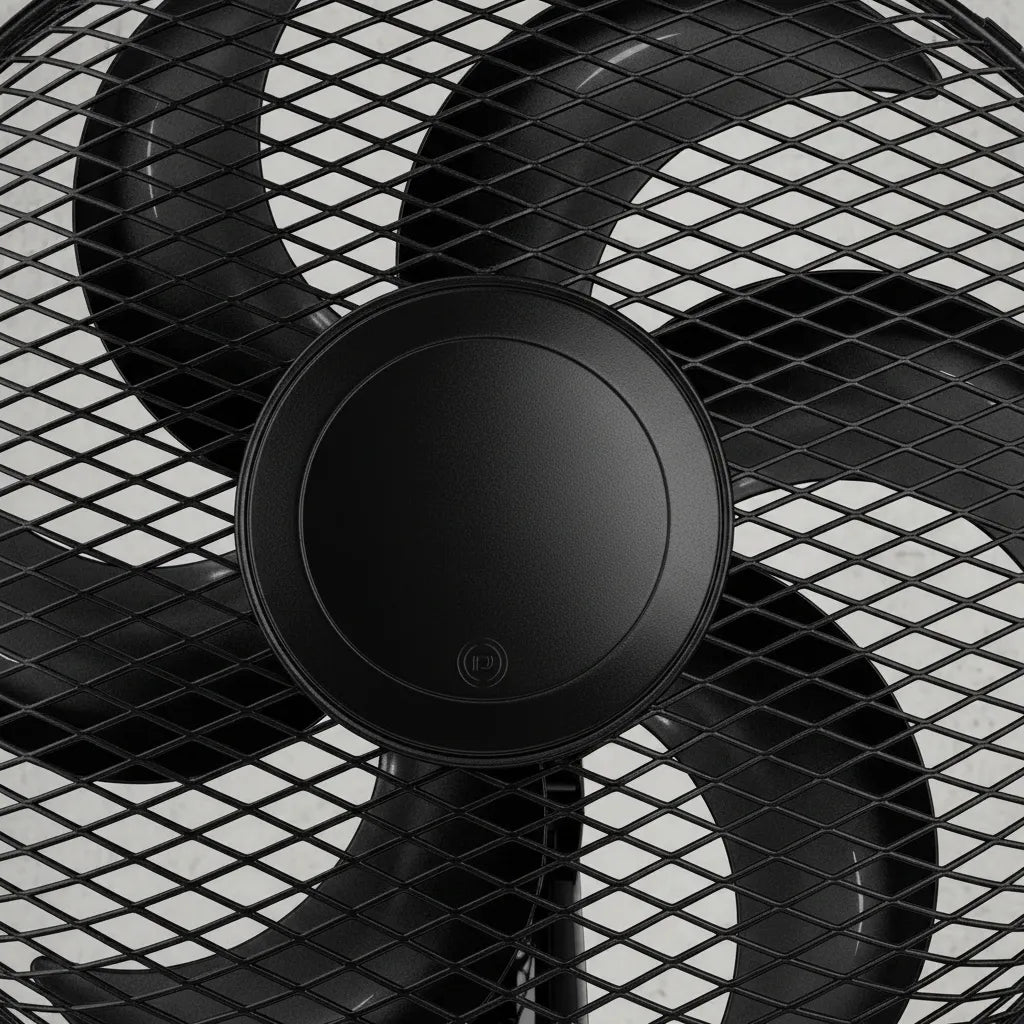 Ventilador de Pedestal American 16 Pulgadas, 6 Aspas, Rejilla Metálica, 3 Velocidades, Negro - Mod. 7616