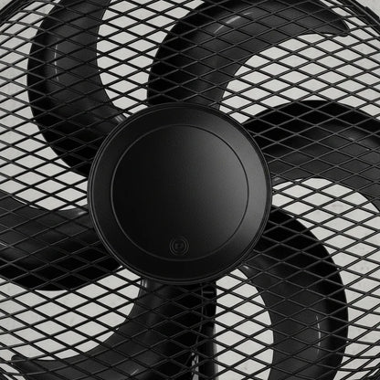Ventilador de Pedestal American 16 Pulgadas, 6 Aspas, Rejilla Metálica, 3 Velocidades, Negro - Mod. 7616