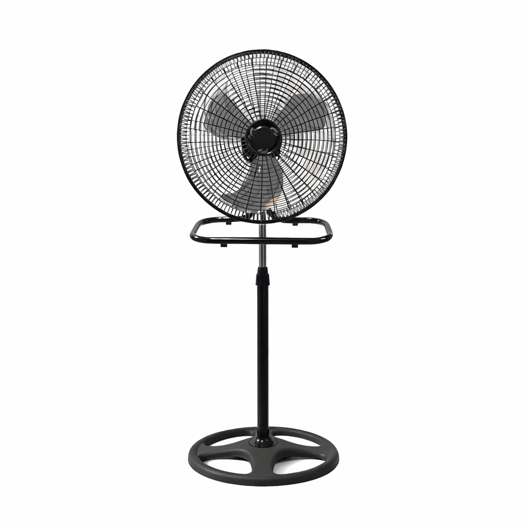 Ventilador American 3 en 1, 18 Pulgadas, 3 Aspas, Rejilla de Plástico, 3 Velocidades, Negro - Mod. 7818