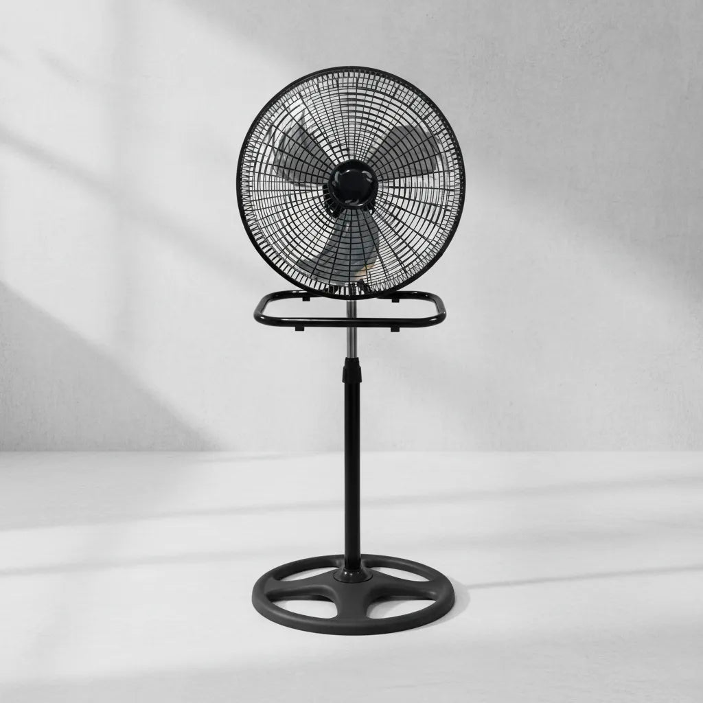 Ventilador American 3 en 1 18 Pulgadas, 3 Aspas, Rejilla de Plástico, 3 Velocidades, Negro - Mod. 7818
