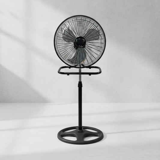 Ventilador American 3 en 1 18 Pulgadas, 3 Aspas, Rejilla de Plástico, 3 Velocidades, Negro - Mod. 7818