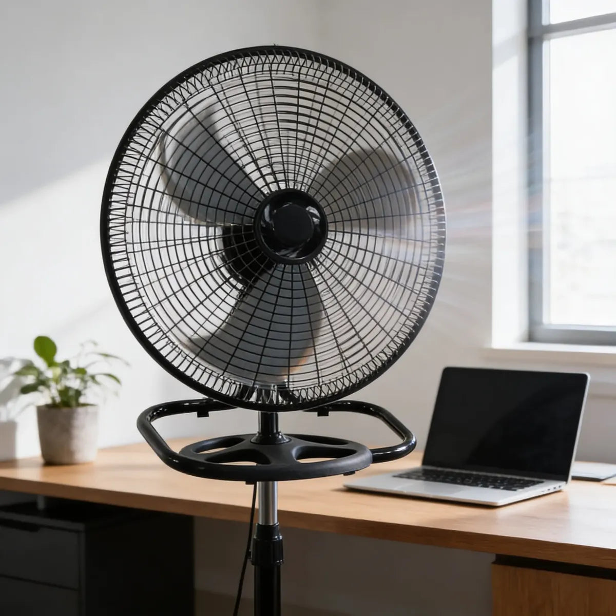 Ventilador American 3 en 1 18 Pulgadas, 3 Aspas, Rejilla de Plástico, 3 Velocidades, Negro - Mod. 7818