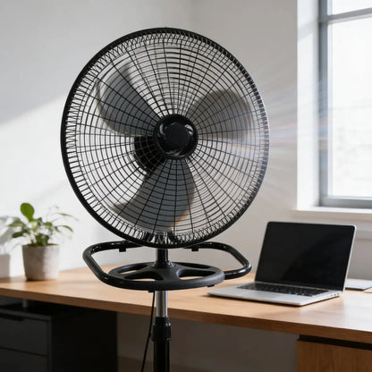 Ventilador American 3 en 1 18 Pulgadas, 3 Aspas, Rejilla de Plástico, 3 Velocidades, Negro - Mod. 7818