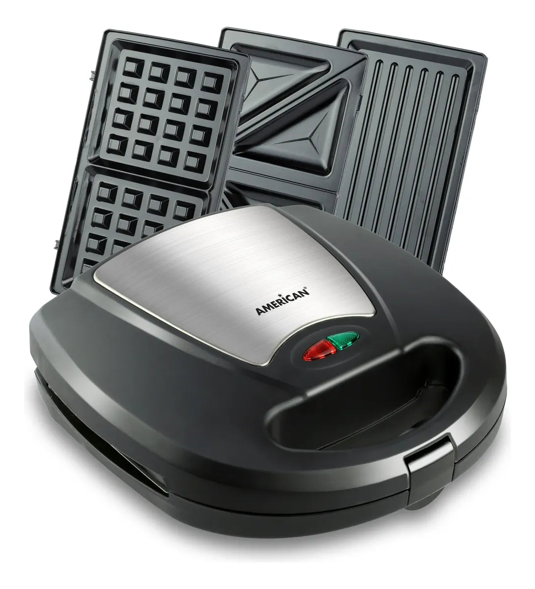 Sandwichera American 3 en 1 Waffles, Sandwich y Asador - Mod. 9983