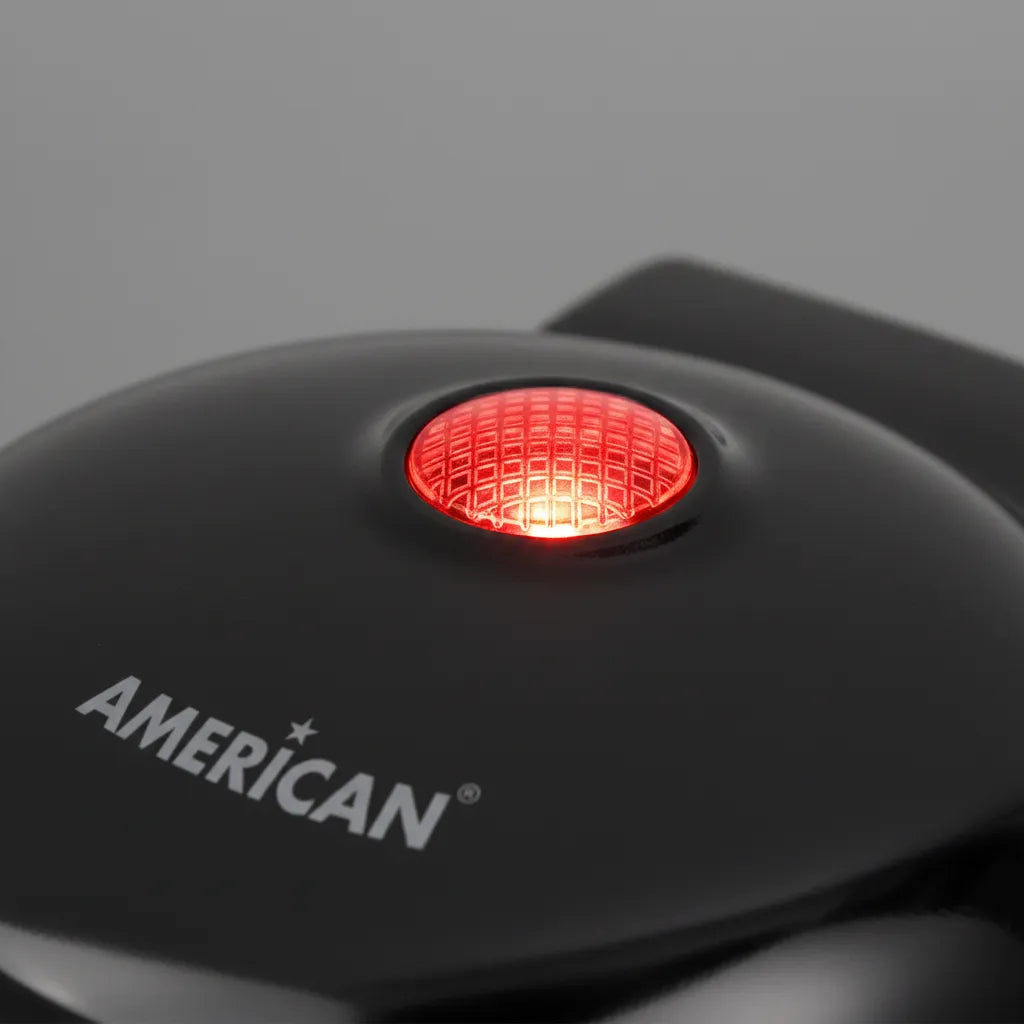 Mini Wafflera American con Platos Antiadherentes e Indicador LED - Mod. 9991