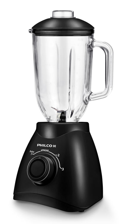 Licuadora Philco 2 Velocidades y 1 Pulso, Vaso de Vidrio, Color Negro - Mod. 1214