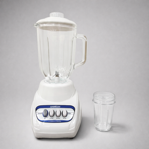 Licuadora American 3 Velocidades y 1 Pulso, Vaso de Vidrio, Color Blanco - Mod. 1314