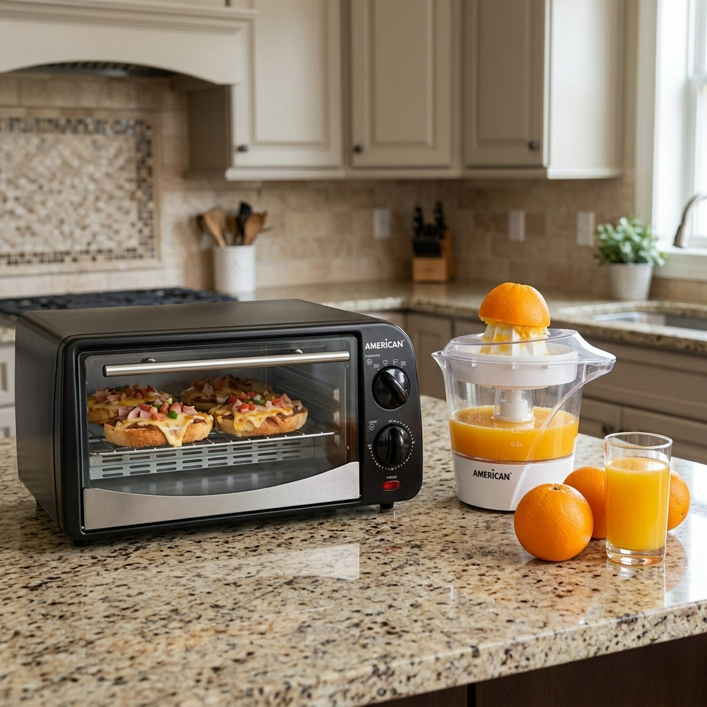 Kit Desayuno: Horno Eléctrico + Exprimidor de Cítricos