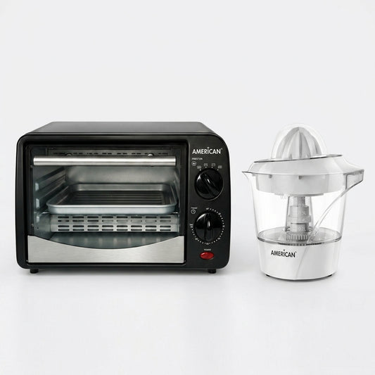 Kit Desayuno: Horno Eléctrico + Exprimidor de Cítricos